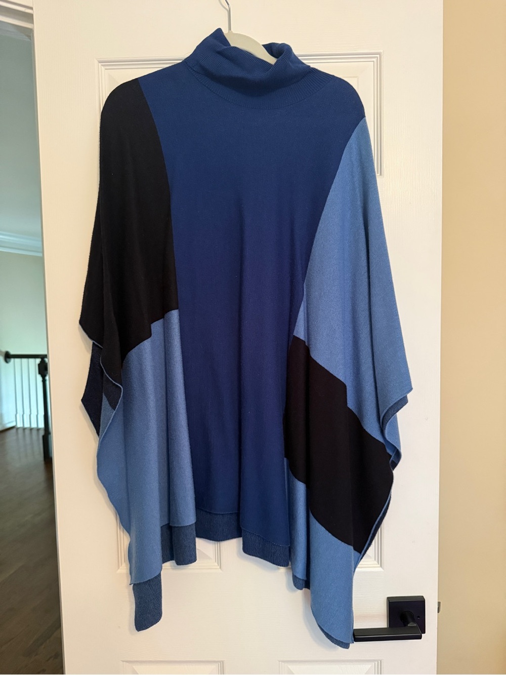White House Black Market Colorblock Poncho